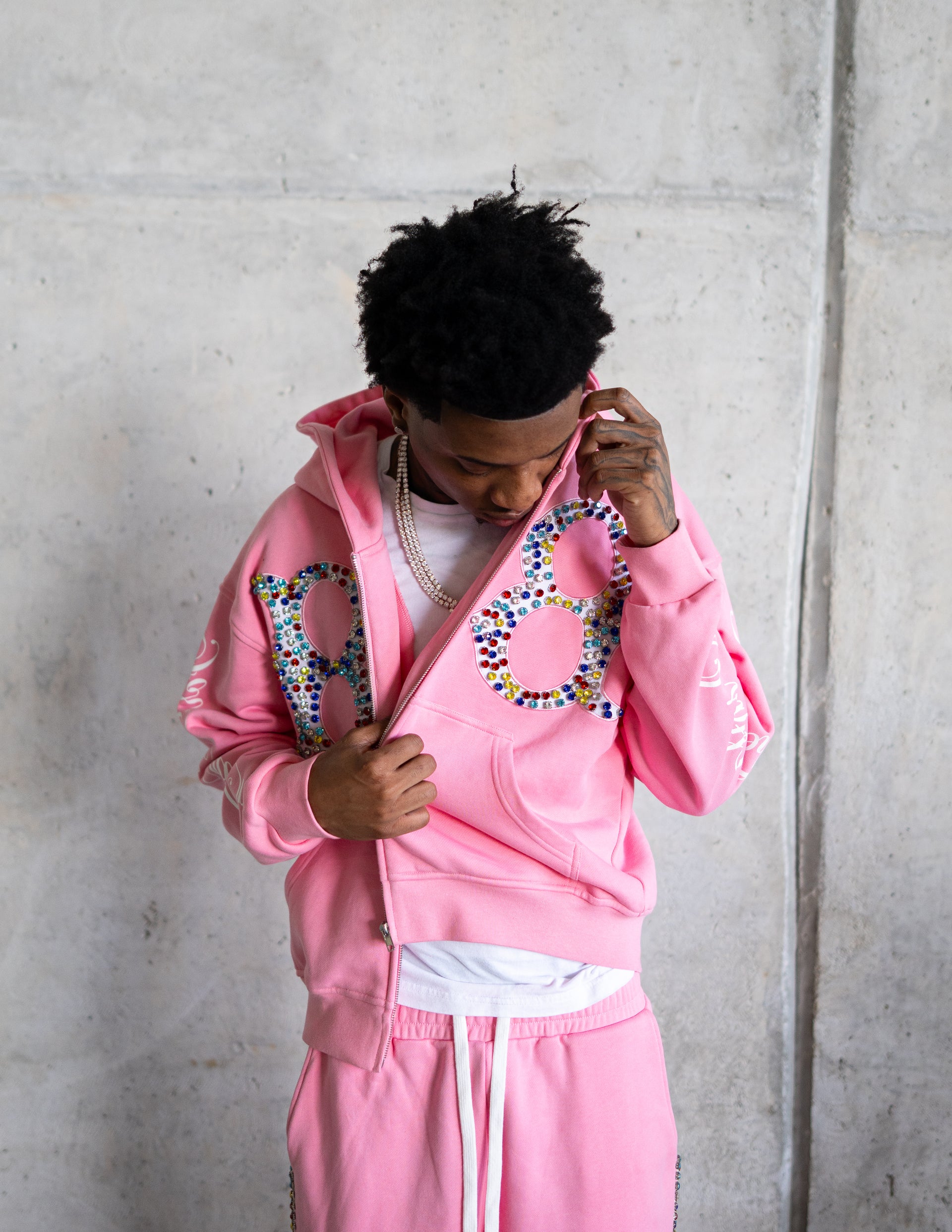 PINK “INITIAL”HOODIE